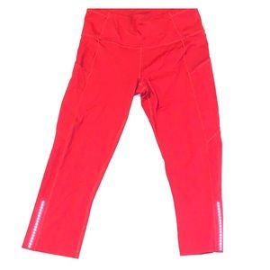 Red Lululemon Capris